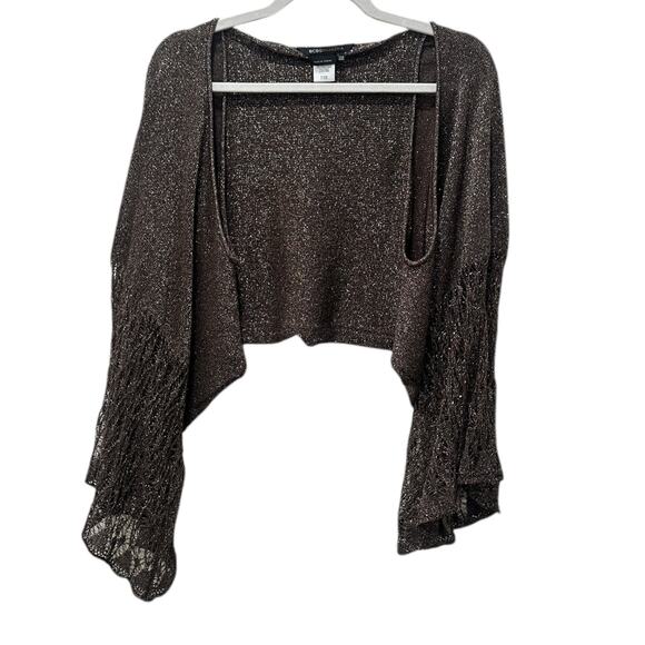 Y2k BCBGMaxazria Flutter Sleeve Shrug Bolero - Picture 5 of 9